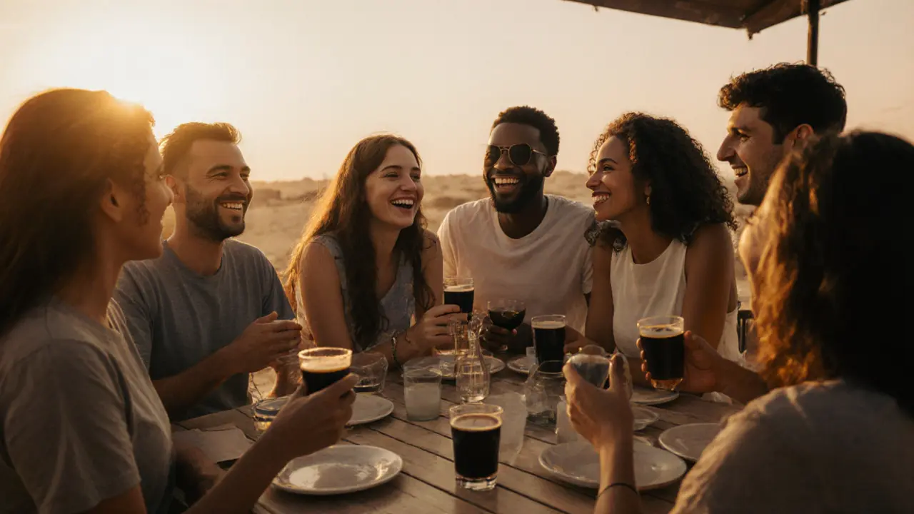 Expats connect safely through casual meetups, hiking, and volunteering in Abu Dhabi's warm daylight.